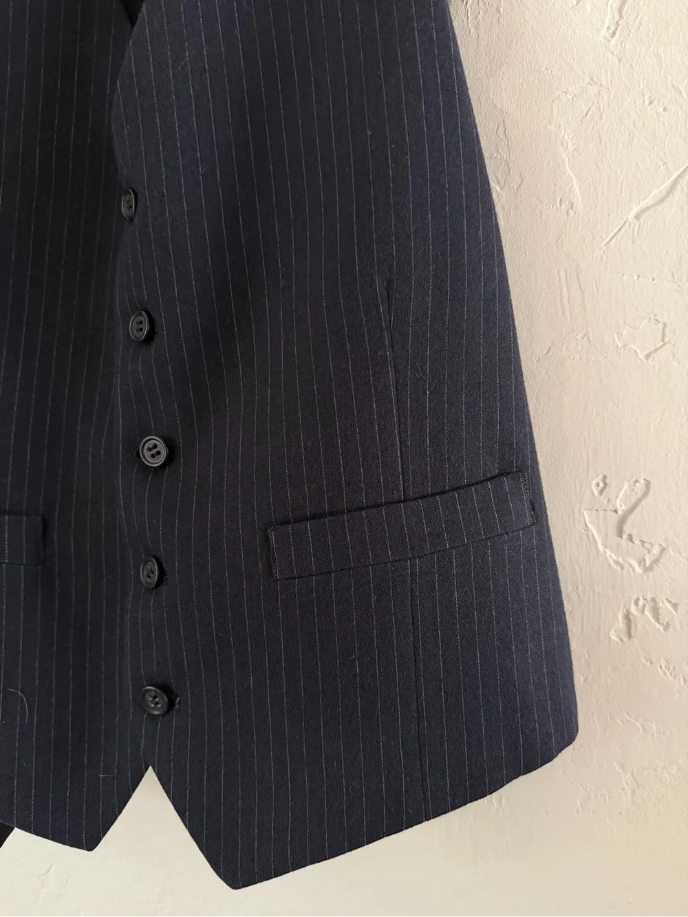 Vintage Navy Pinstripe Suit Vest